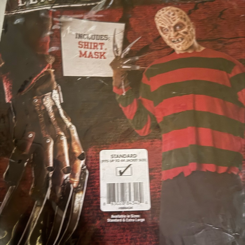 Red and Black Striped Halloween Costume